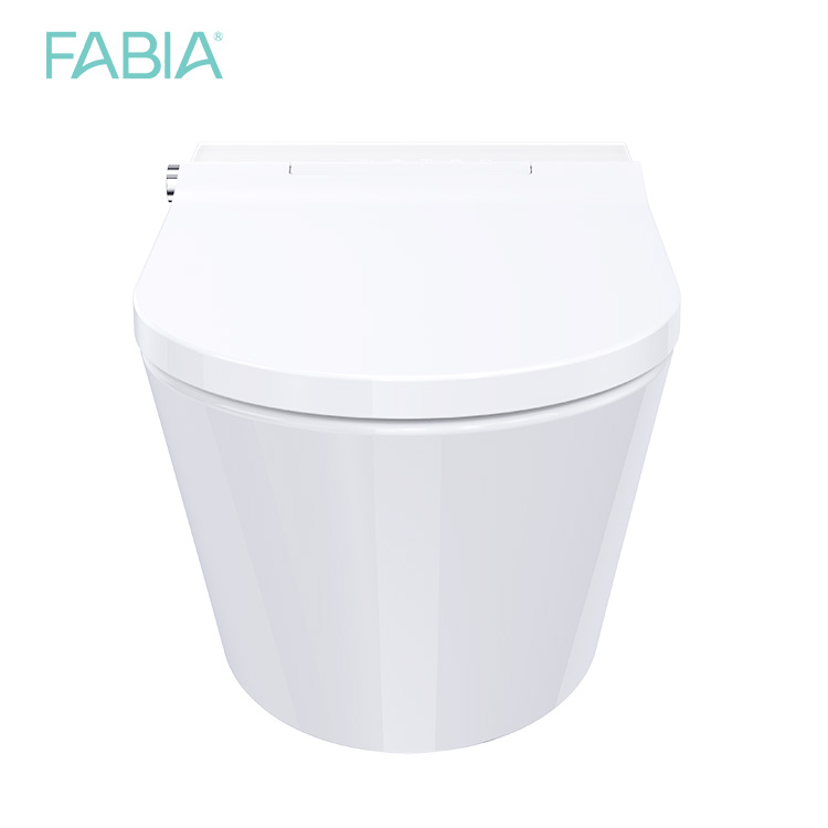 FA-971-U توفير المياه على شكل حرف U ذكي معلق على الحائط Closestool شنق الخزان الذكي من السيراميك لإخفاء المرحاض مع بيديت