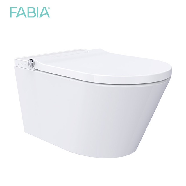 FA-971-U توفير المياه على شكل حرف U ذكي معلق على الحائط Closestool شنق الخزان الذكي من السيراميك لإخفاء المرحاض مع بيديت